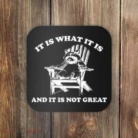 Raccoon It Is What It Is And It Is Not Great Coaster thumb 0