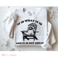 Raccoon It Is What It Is And It Is Not Great Sweatshirt thumb 2
