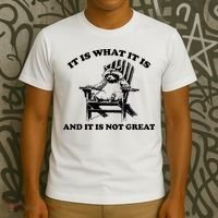 Raccoon It Is What It Is And It Is Not Great T-Shirt thumb 3