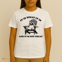 Raccoon It Is What It Is And It Is Not Great T-Shirt thumb 4