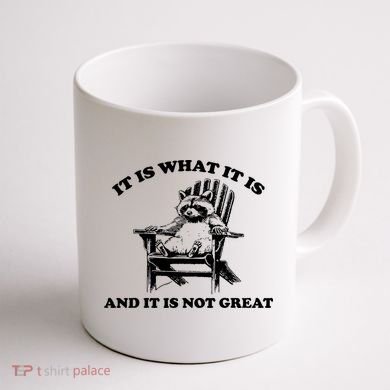 Raccoon It Is What It Is And It Is Not Great Coffee Mug back