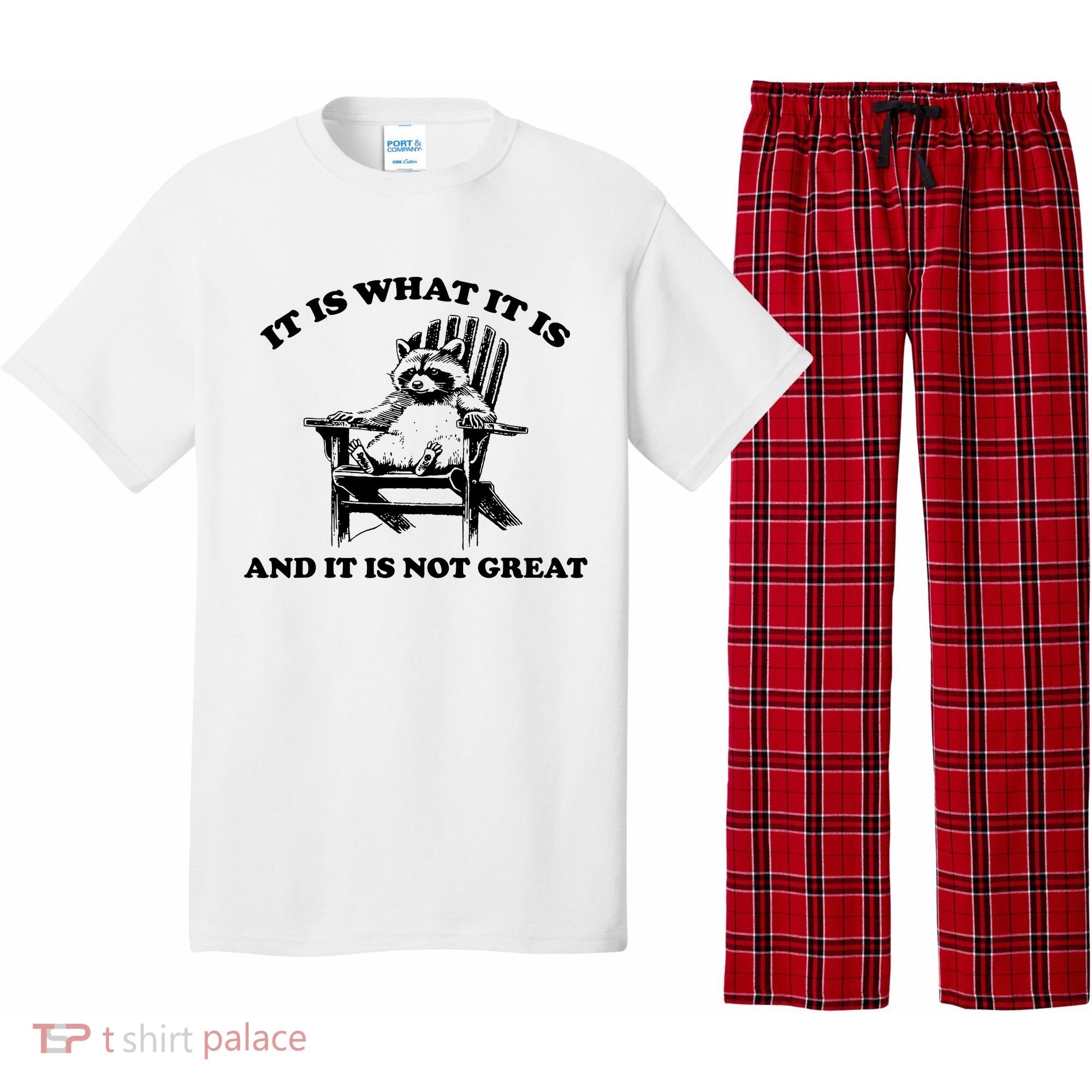 Raccoon It Is What It Is And It Is Not Great Pajama Set