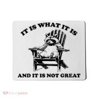 Raccoon It Is What It Is And It Is Not Great Mousepad thumb 0
