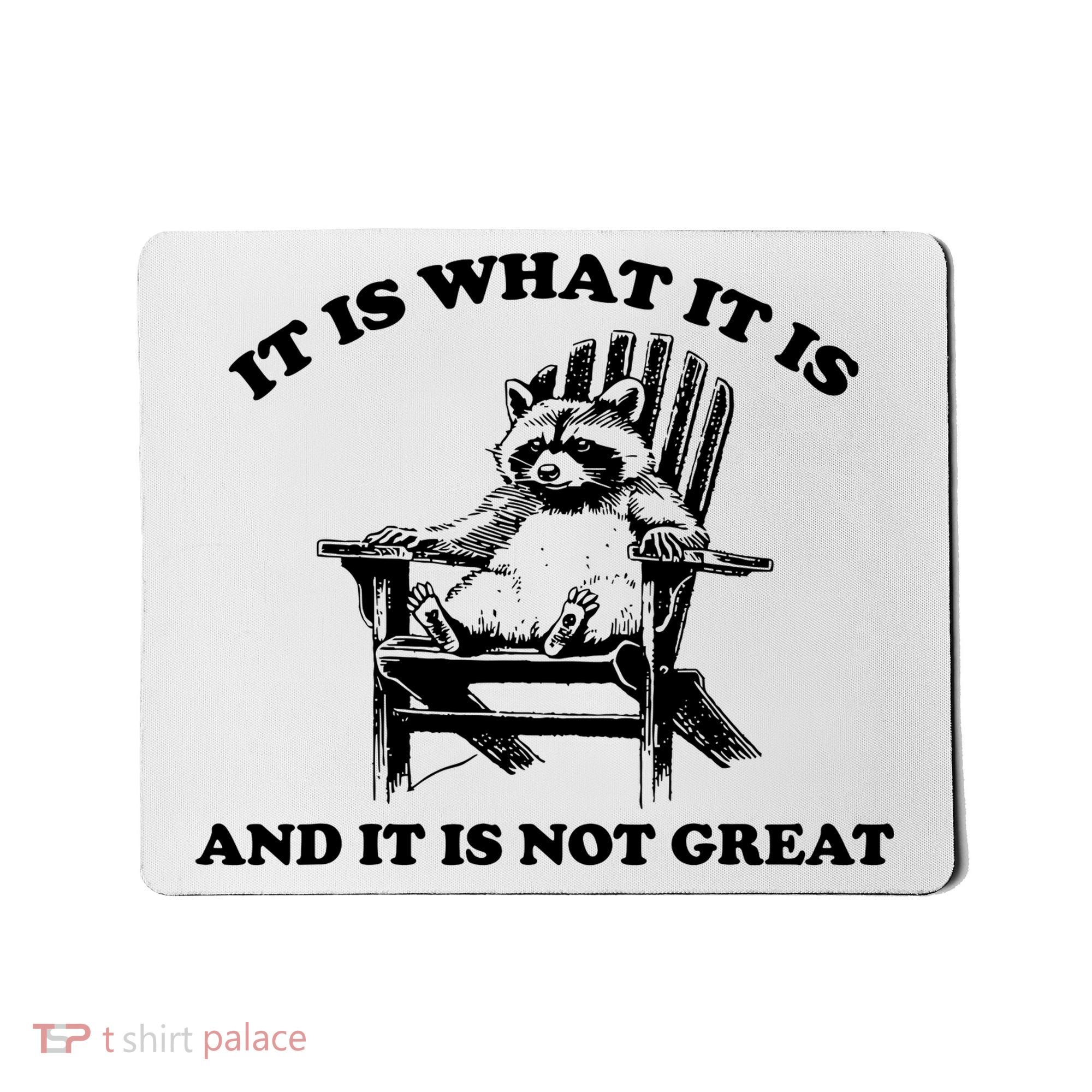 Raccoon It Is What It Is And It Is Not Great Mousepad