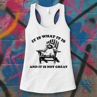 Raccoon It Is What It Is And It Is Not Great Women's Tank Top thumb 3