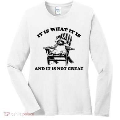 Raccoon It Is What It Is And It Is Not Great Women's Long Sleeve Shirt