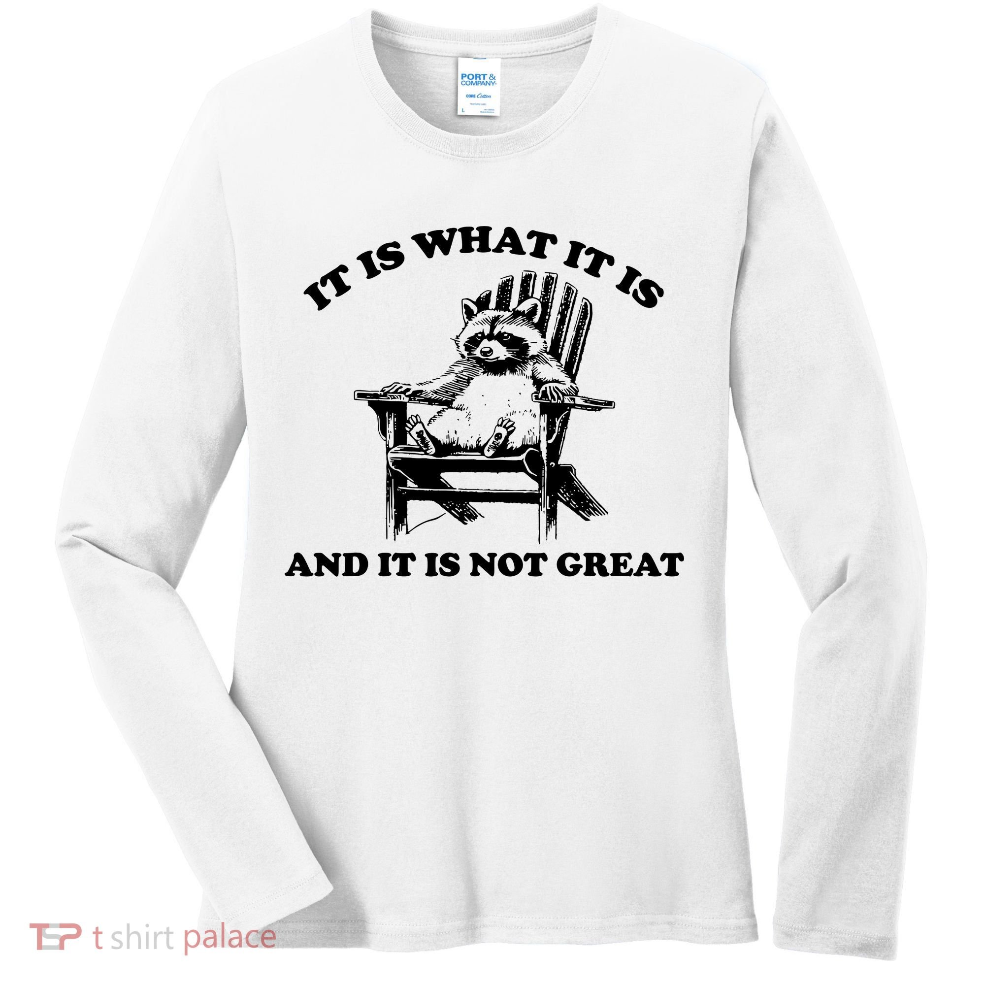 Raccoon It Is What It Is And It Is Not Great Women's Long Sleeve Shirt