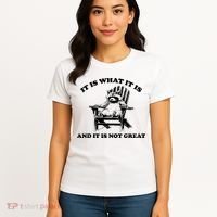 Raccoon It Is What It Is And It Is Not Great Women's T-Shirt thumb 4