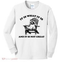 Raccoon It Is What It Is And It Is Not Great Kids Long Sleeve Shirt thumb 0