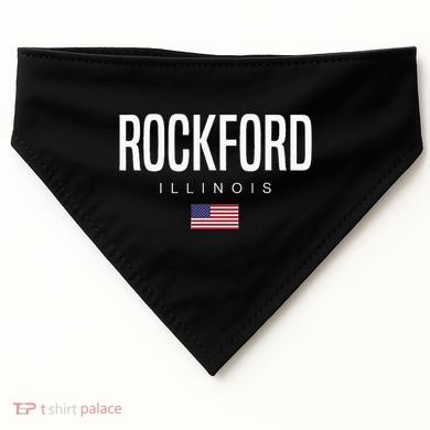 Rockford Illinois Il USA-Made Doggie Bandana