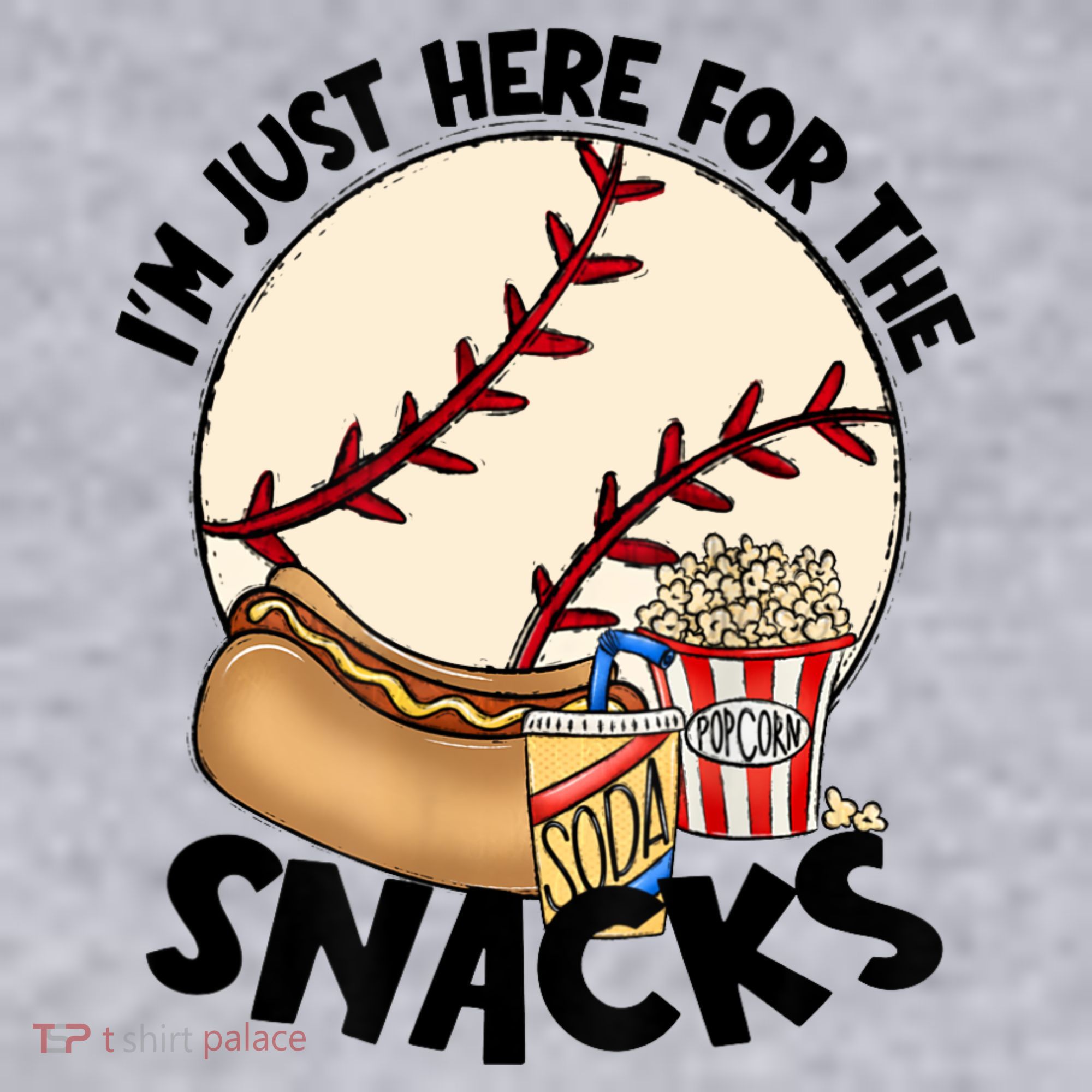Retro I'm Just Here For The Snacks Funny Baseball Lover Women's Sweatshirt
