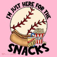 Retro I'm Just Here For The Snacks Funny Baseball Lover Coaster thumb 2