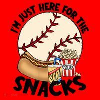 Retro I'm Just Here For The Snacks Funny Baseball Lover Santa Hat thumb 1