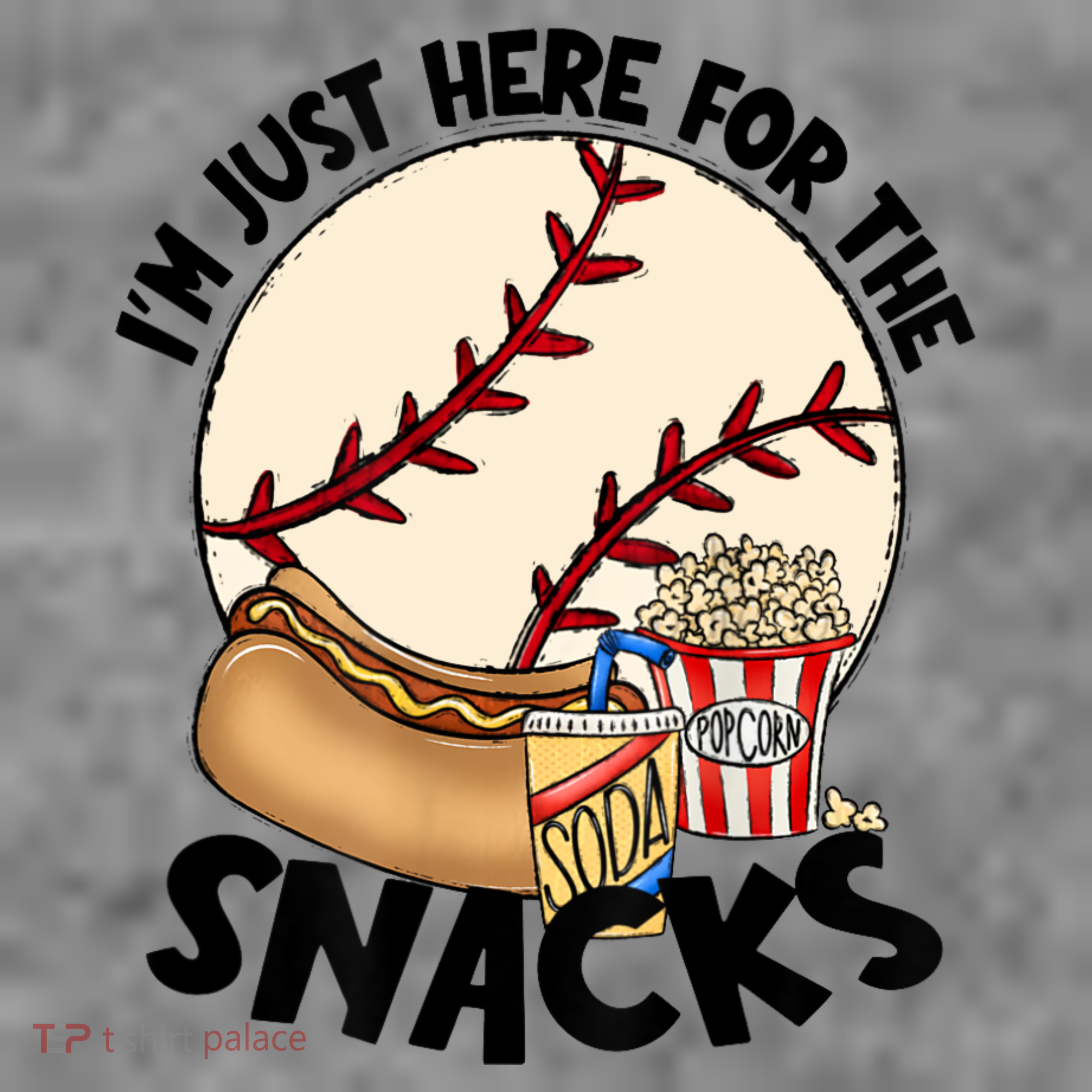 Retro I'm Just Here For The Snacks Funny Baseball Lover Toddler Hoodie