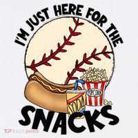 Retro I'm Just Here For The Snacks Funny Baseball Lover Women's Hoodie thumb 2