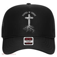 Rooted In Jesus Christ Cross Christian Hat thumb 0