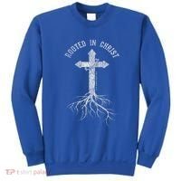 Rooted In Jesus Christ Cross Christian Sweatshirt thumb 0