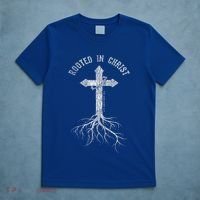 Rooted In Jesus Christ Cross Christian T-Shirt thumb 5