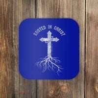 Rooted In Jesus Christ Cross Christian Coaster thumb 0