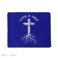 Rooted In Jesus Christ Cross Christian Mousepad thumb 0