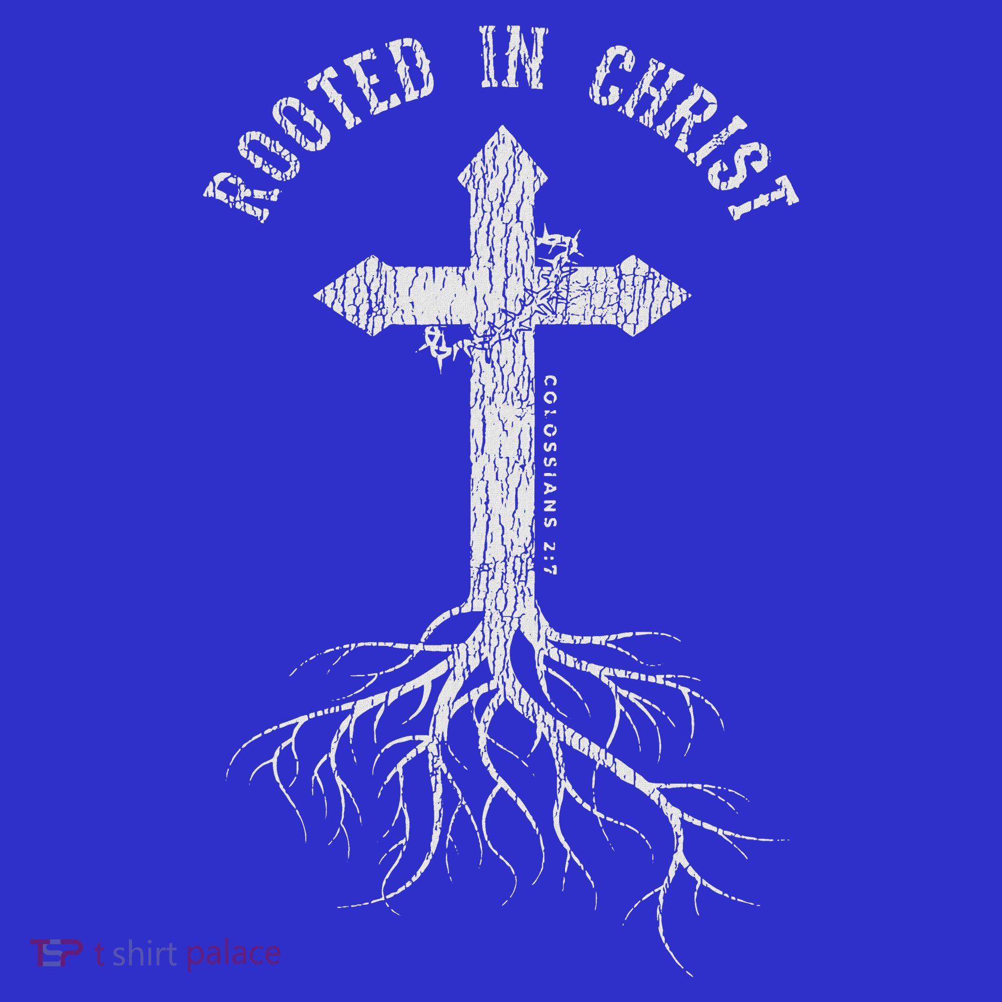 Rooted In Jesus Christ Cross Christian Baby Bodysuit