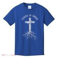 Rooted In Jesus Christ Cross Christian Kids T-Shirt thumb 0