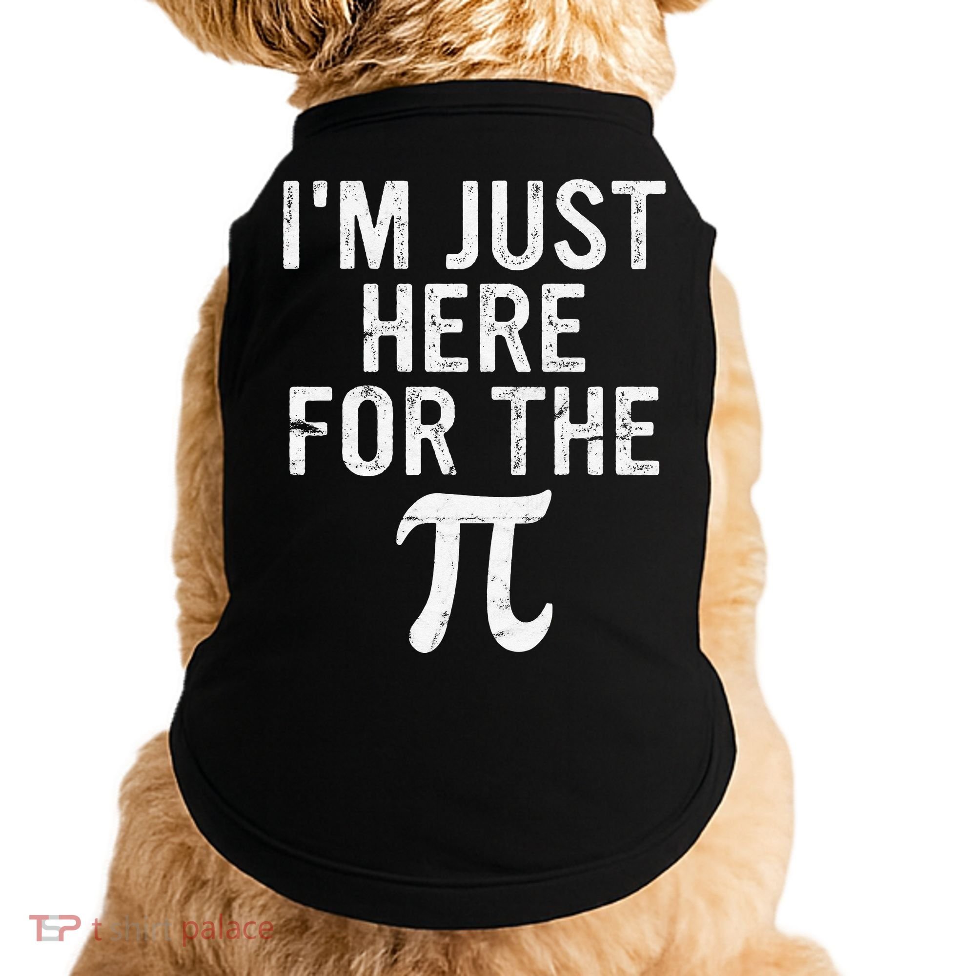 Retro I'm Just Here For The Pi Math Pie Geek Pi Day Doggie Tank