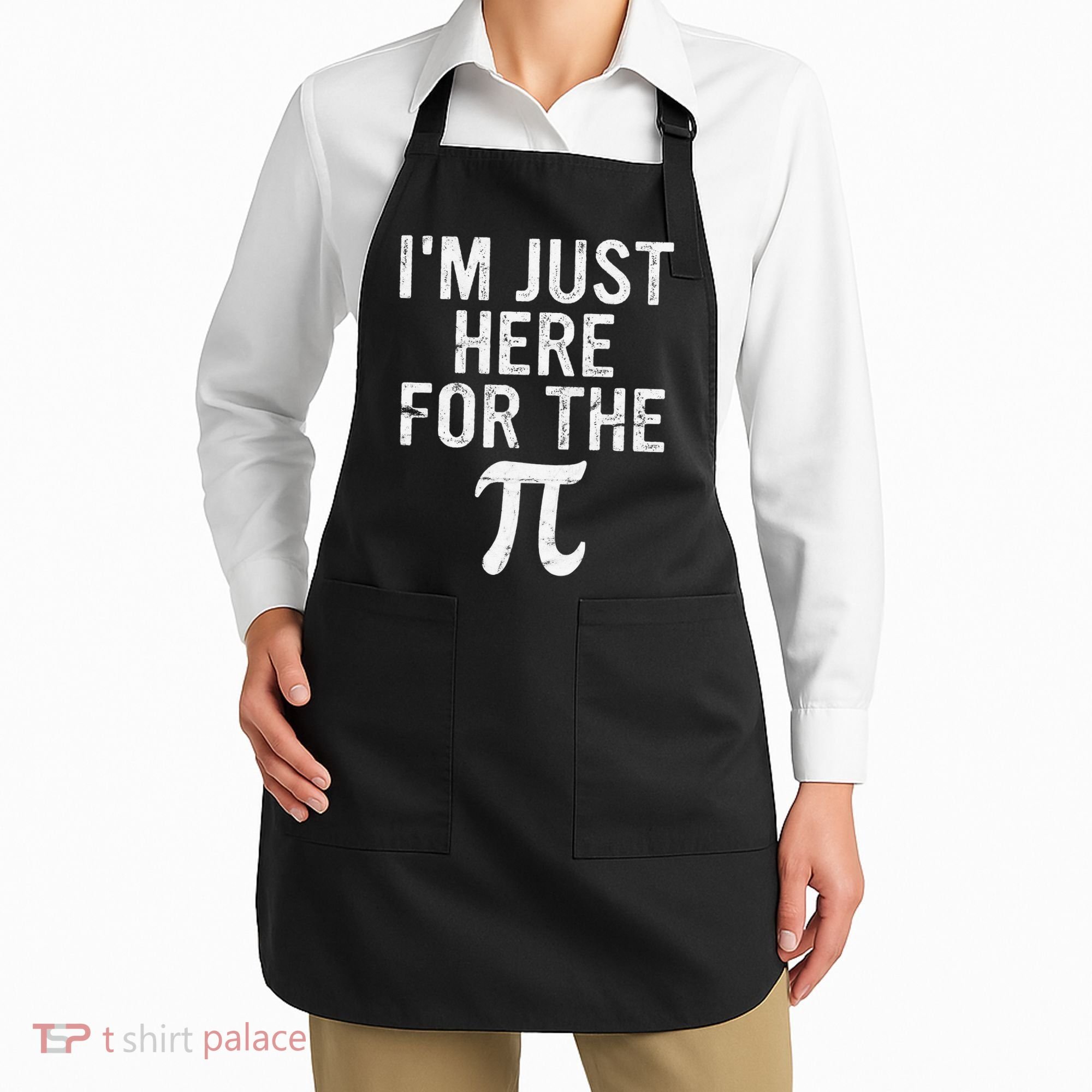 Retro I'm Just Here For The Pi Math Pie Geek Pi Day Apron