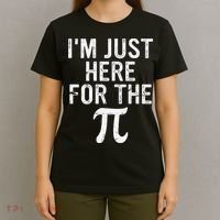 Retro I'm Just Here For The Pi Math Pie Geek Pi Day T-Shirt thumb 4
