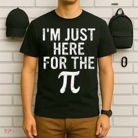 Retro I'm Just Here For The Pi Math Pie Geek Pi Day T-Shirt thumb 6