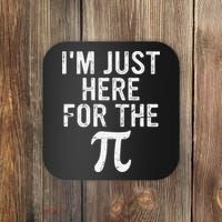 Retro I'm Just Here For The Pi Math Pie Geek Pi Day Coaster thumb 0