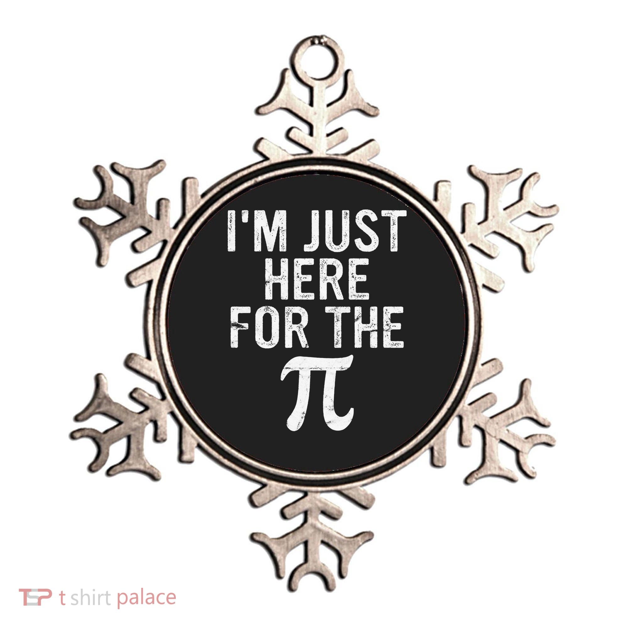 Retro I'm Just Here For The Pi Math Pie Geek Pi Day Ornament