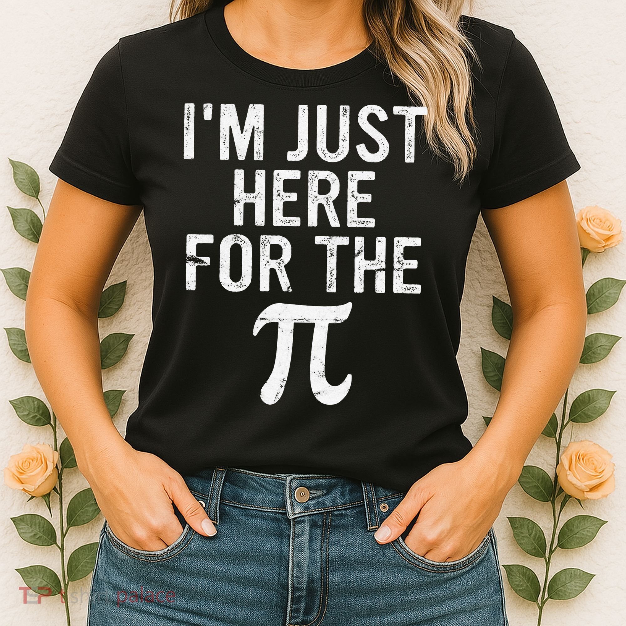 Retro I'm Just Here For The Pi Math Pie Geek Pi Day Women's T-Shirt