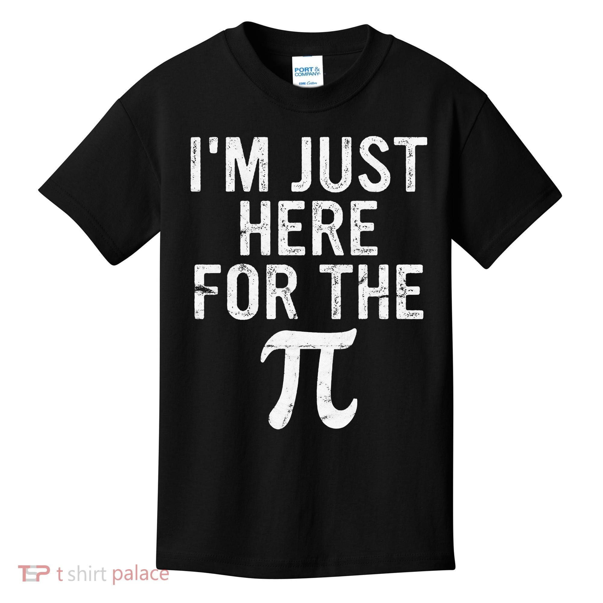 Retro I'm Just Here For The Pi Math Pie Geek Pi Day Kids T-Shirt
