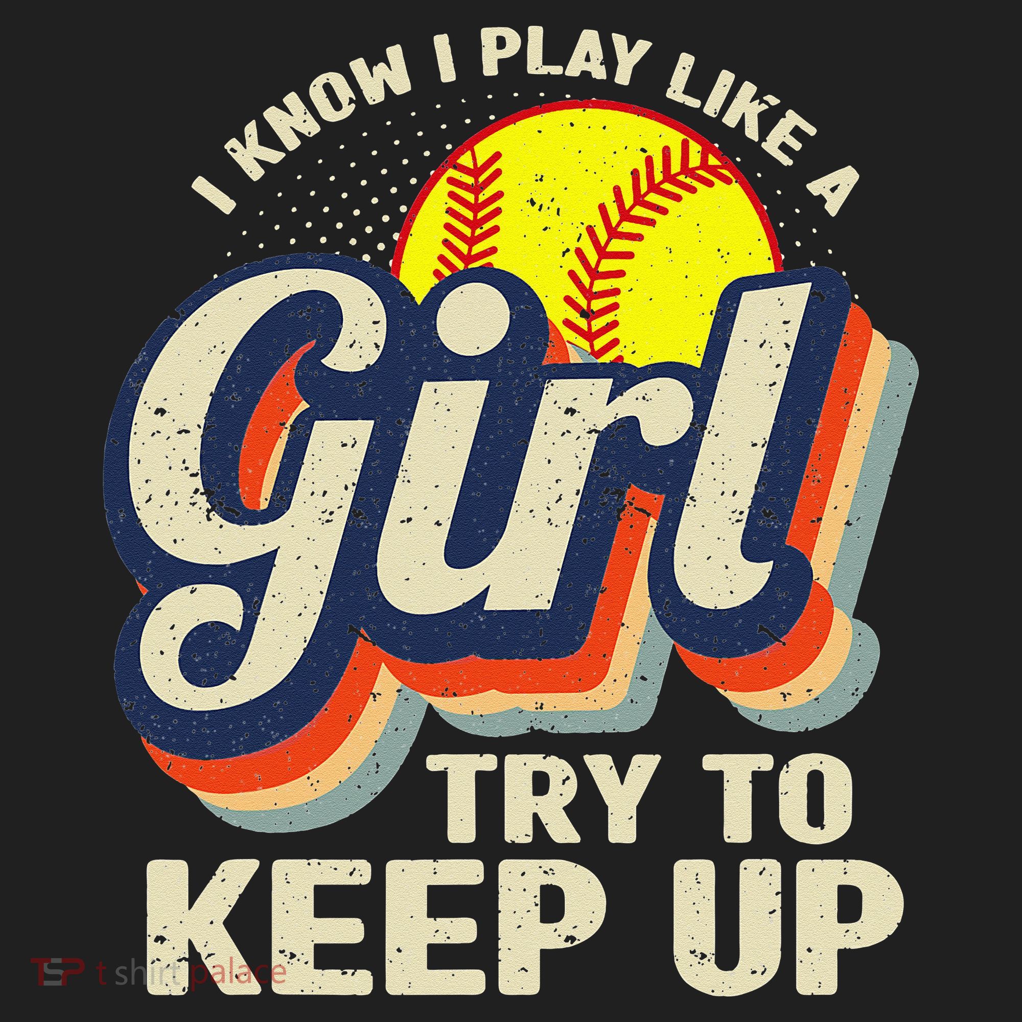Retro I Know I Play Like A Try To Keep Up Softball Beanie
