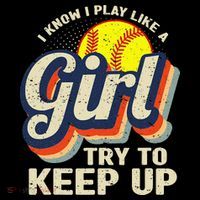 Retro I Know I Play Like A Try To Keep Up Softball Baby Bodysuit thumb 2