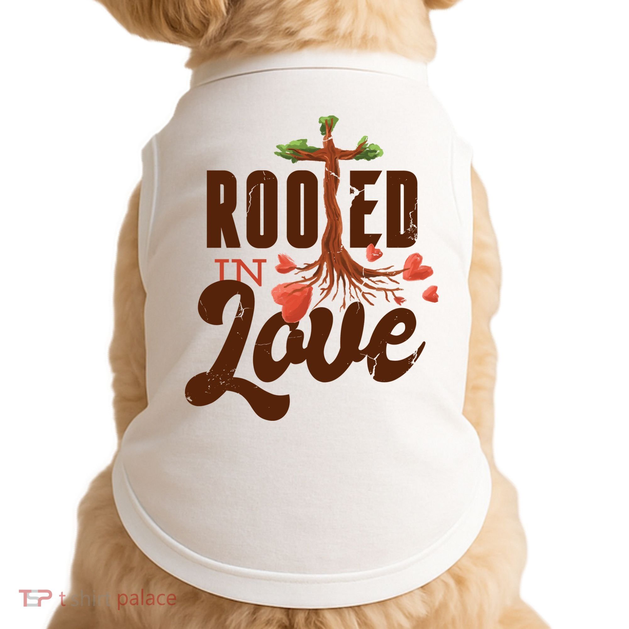 Rooted In Love Jesus Cross Doggie Tank