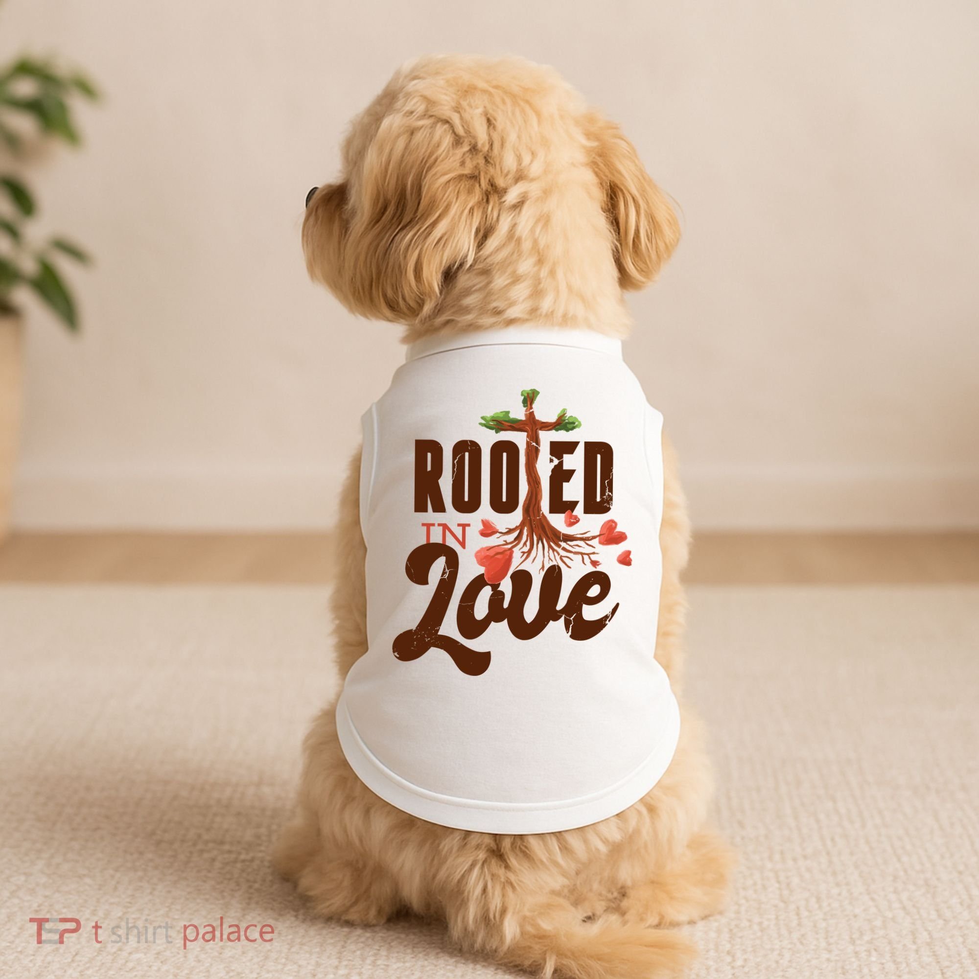 Rooted In Love Jesus Cross Doggie Tank