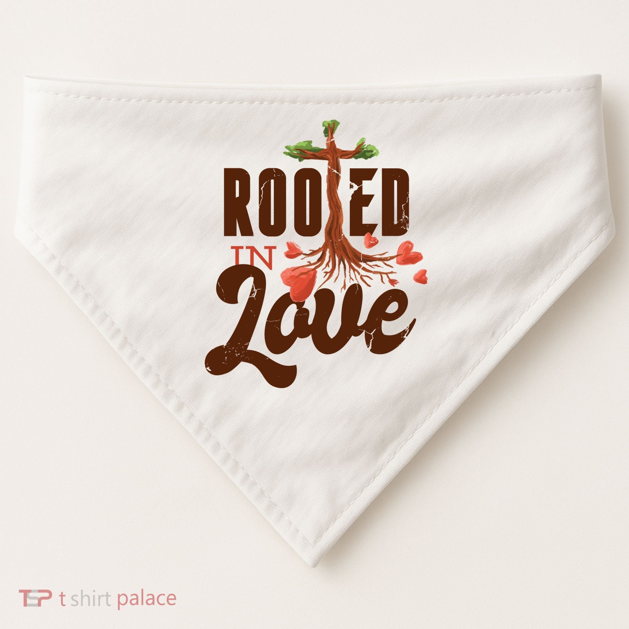 Rooted In Love Jesus Cross USA-Made Doggie Bandana