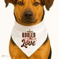 Rooted In Love Jesus Cross USA-Made Doggie Bandana thumb 1