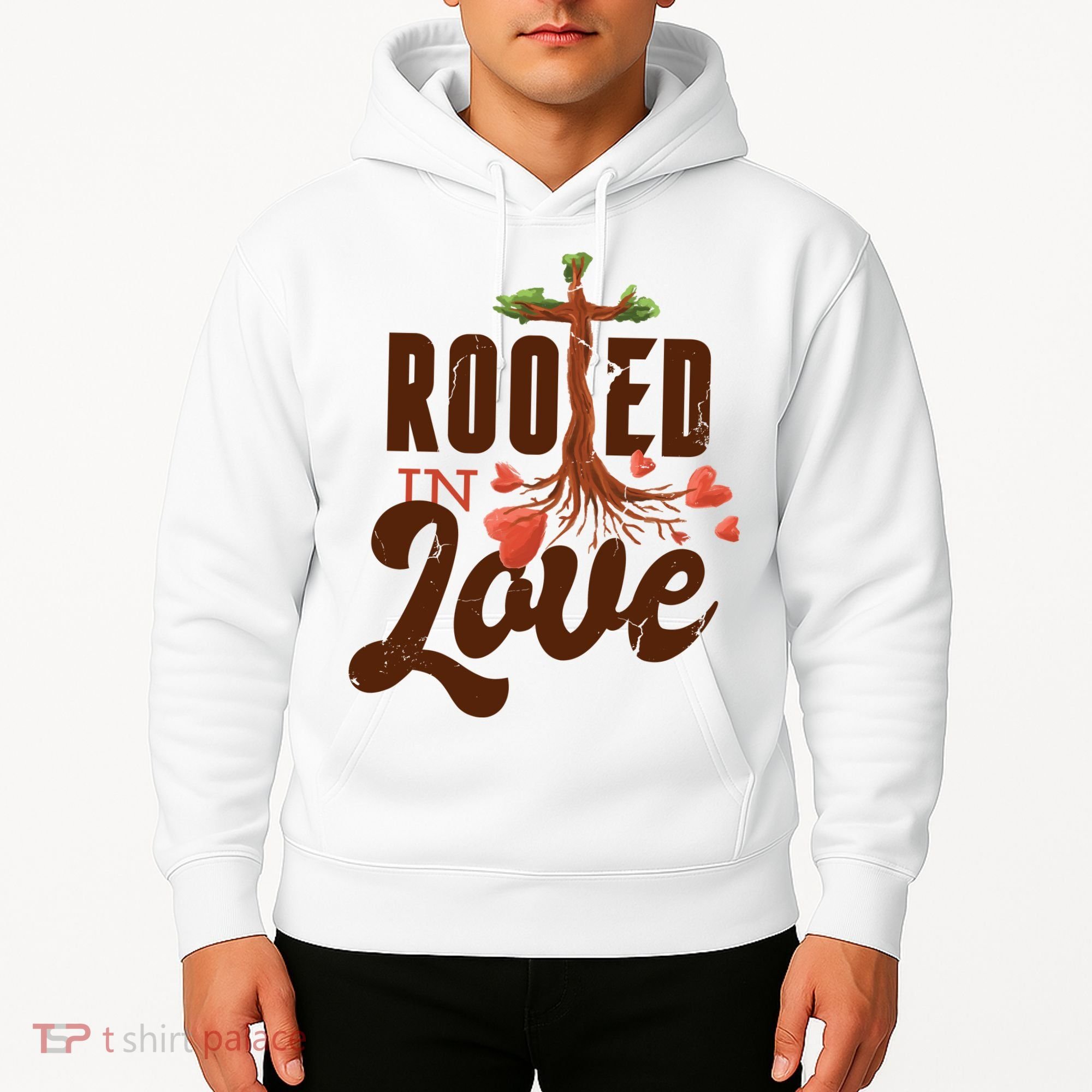 Rooted In Love Jesus Cross Hoodie