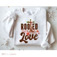 Rooted In Love Jesus Cross Sweatshirt thumb 2
