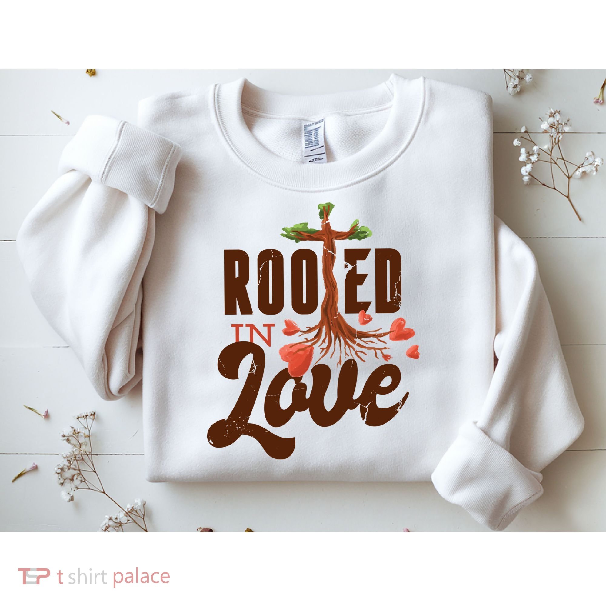 Rooted In Love Jesus Cross Sweatshirt