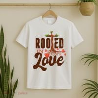 Rooted In Love Jesus Cross T-Shirt thumb 2