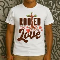 Rooted In Love Jesus Cross T-Shirt thumb 3