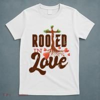 Rooted In Love Jesus Cross T-Shirt thumb 5