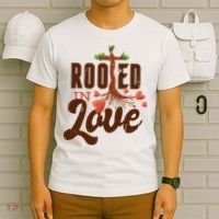 Rooted In Love Jesus Cross T-Shirt thumb 6