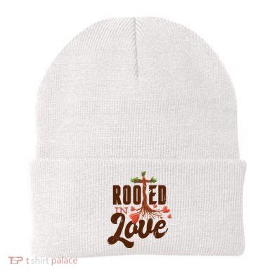 Rooted In Love Jesus Cross Beanie