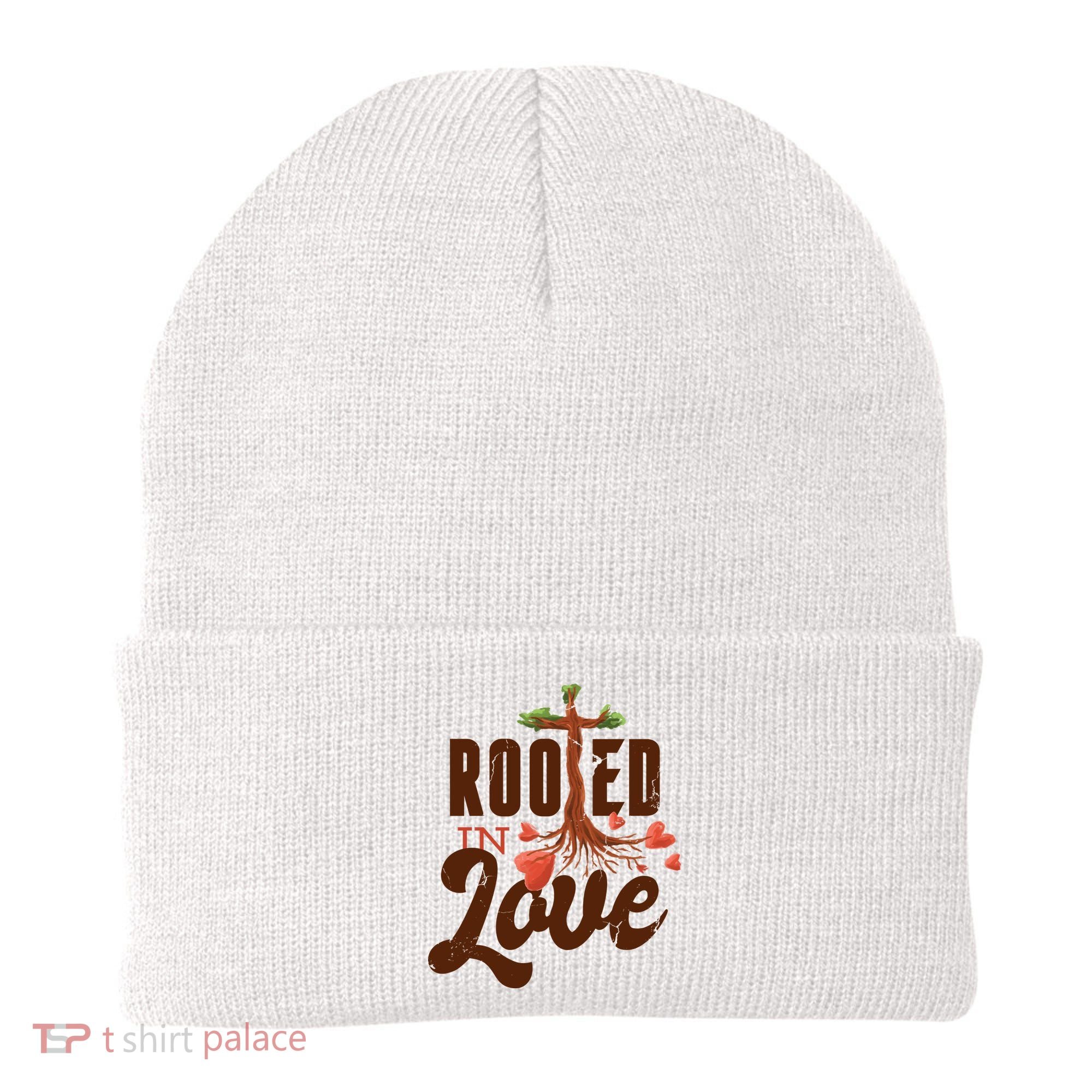 Rooted In Love Jesus Cross Beanie