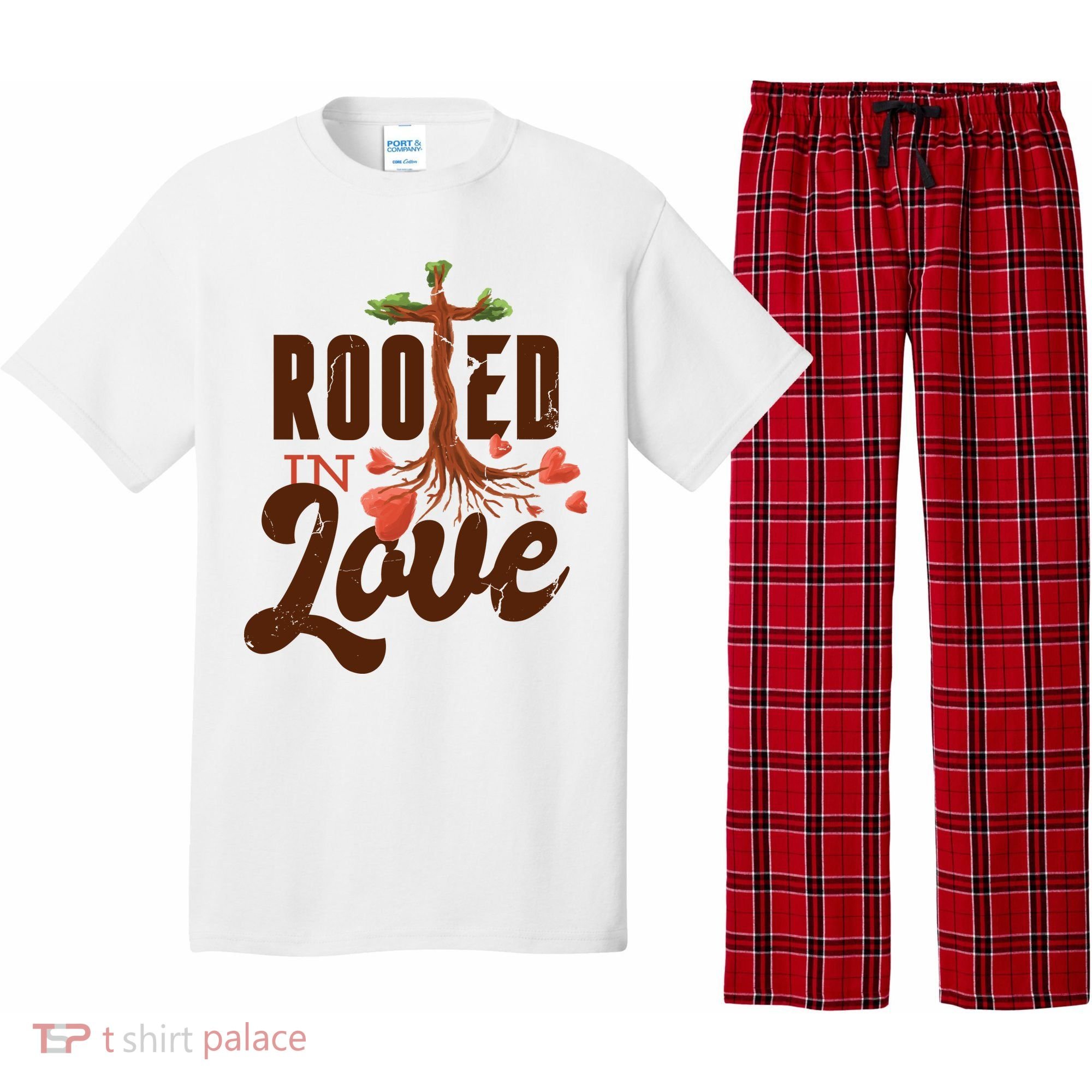 Rooted In Love Jesus Cross Pajama Set